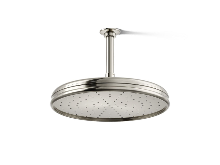 KOHLER K-13694 Traditional 12" Single-function Rainhead, 2.5 GPM, vibrant polished nickel
