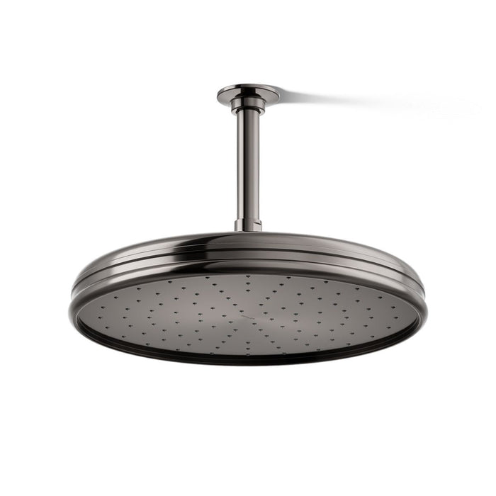 KOHLER K-13694 Traditional 12" Single-function Rainhead, 2.5 GPM, vibrant titanium - view 3
