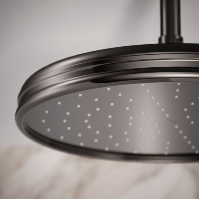 KOHLER K-13694 Traditional 12" Single-function Rainhead, 2.5 GPM, vibrant titanium - view 5