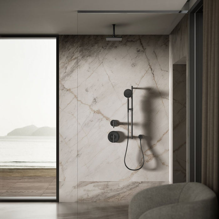 KOHLER K-13695 Contemporary Square 8" Single-function Rainhead, 2.5 GPM