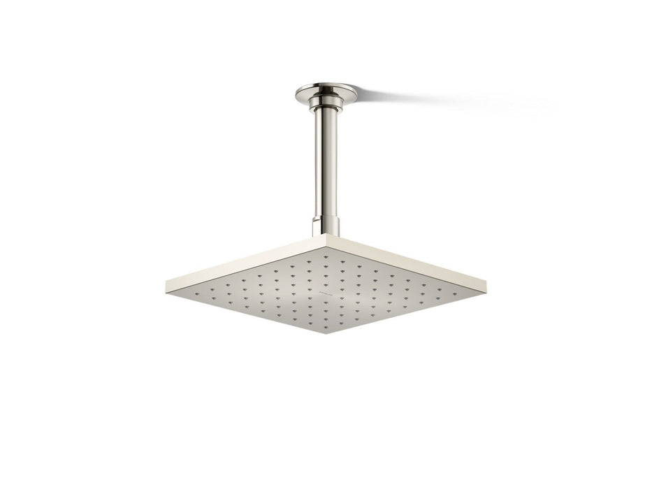 KOHLER K-13695 Contemporary Square 8" Single-function Rainhead, 2.5 GPM, vibrant polished nickel