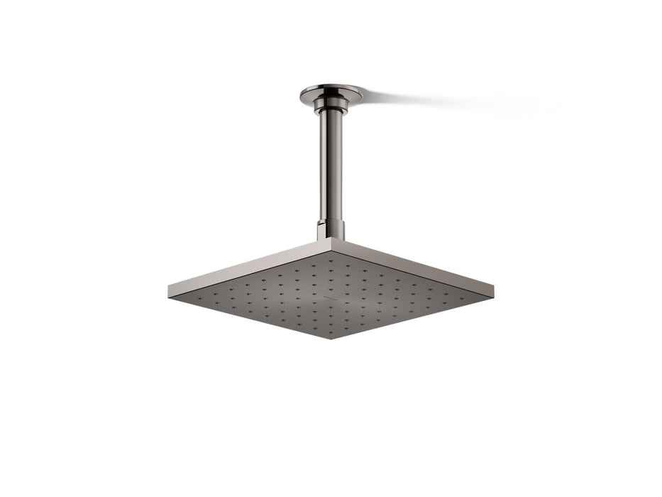 KOHLER K-13695 Contemporary Square 8" Single-function Rainhead, 2.5 GPM, vibrant titanium