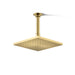 KOHLER K-13695-G Contemporary Square 8" single-function rainhead, 1.75 gpm, vibrant brushed moderne brass