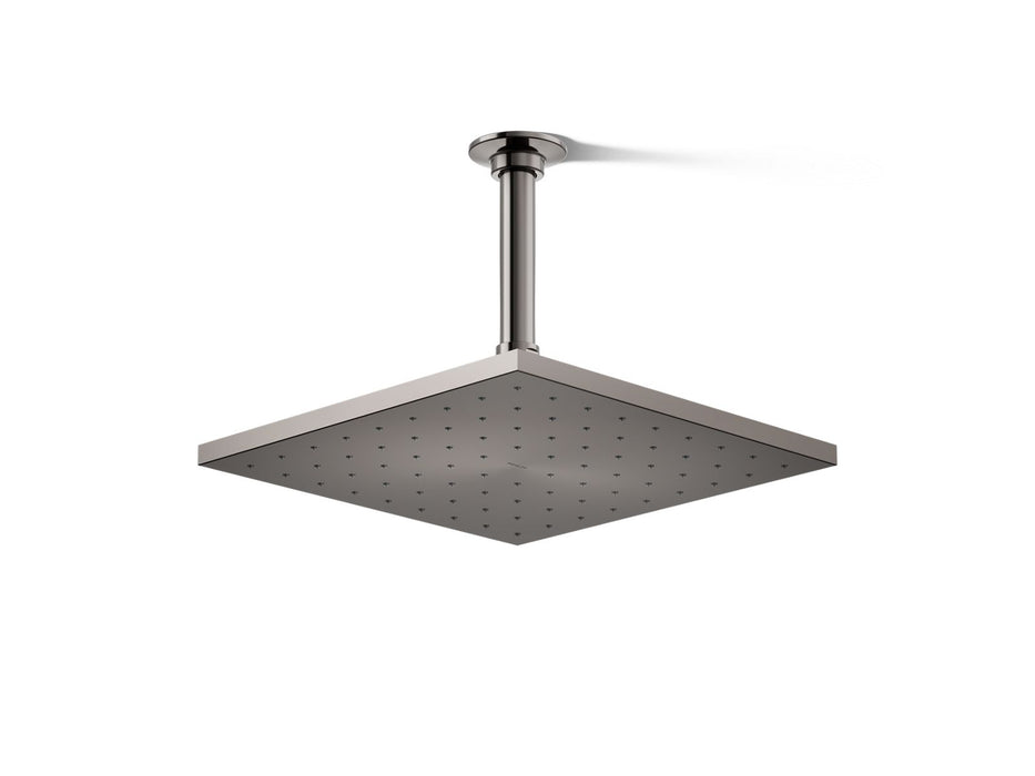 KOHLER K-13696 Contemporary Square 10" Single-function Rainhead, 2.5 GPM, vibrant titanium