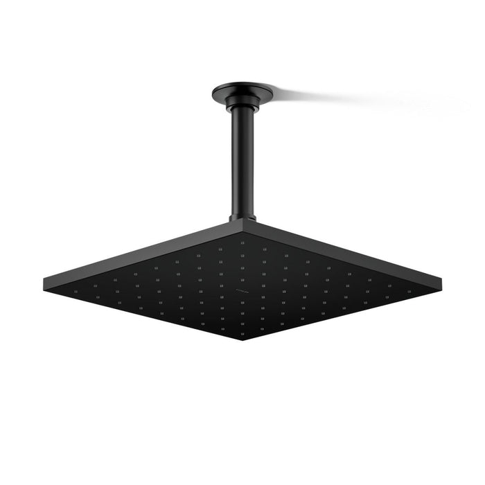 KOHLER K-13696-G Contemporary 10" square single-function rainhead, 1.75 gpm, matte black - view 4