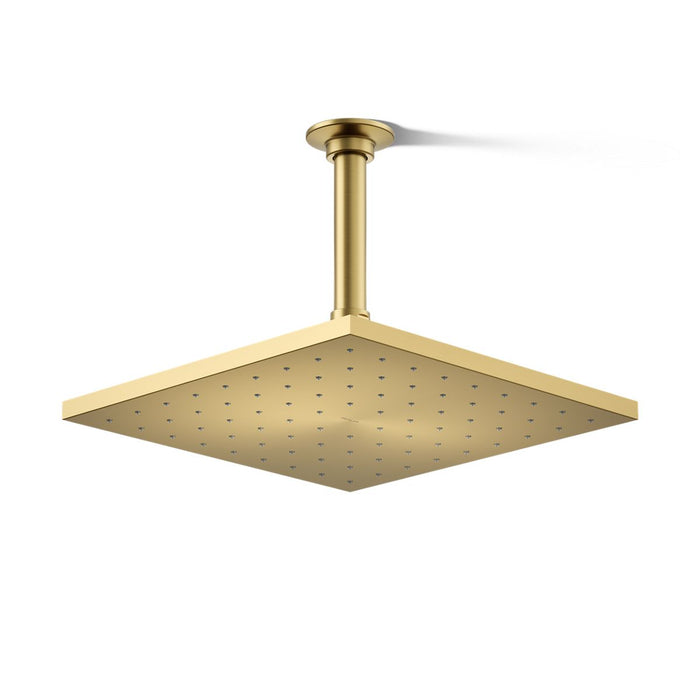 KOHLER K-13696-G Contemporary 10" square single-function rainhead, 1.75 gpm, vibrant brushed moderne brass - view 4