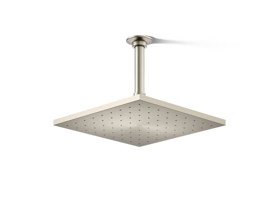 KOHLER K-13696-G Contemporary 10" square single-function rainhead, 1.75 gpm, vibrant brushed nickel