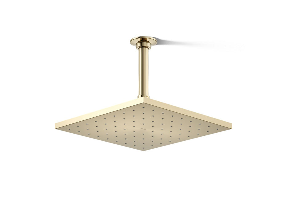 KOHLER K-13696-G Contemporary 10" square single-function rainhead, 1.75 gpm, vibrant french gold