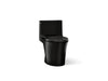 KOHLER K-1381-TBH Veil One-piece Elongated Toilet with Skirted Trapway, Dual-flush, Black Black - 3/4 view of product