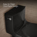 KOHLER K-1381-TBH Veil One-piece Elongated Toilet with Skirted Trapway, Dual-flush, Black Black - Shows close up detail of pr