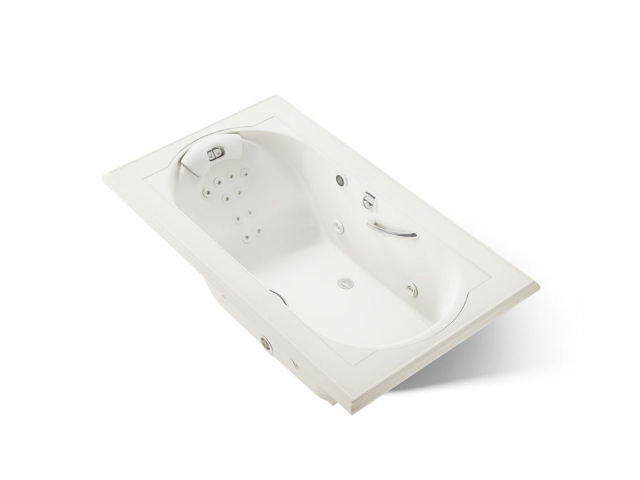 KOHLER K-1418-M Memoirs 72" x 42" drop-in heated whirlpool bath, biscuit
