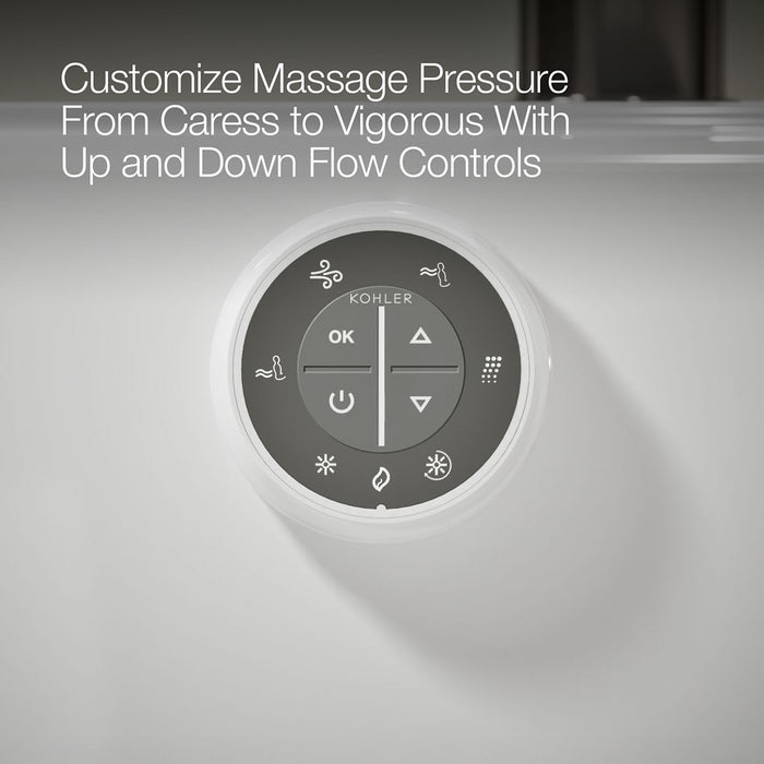 KOHLER K-1418-V Memoirs 72" x 42" drop-in Effervescence whirlpool bath, white - view 4