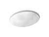 KOHLER K-14218-HD1 Sartorial Herringbone Caxton 19-1/4" oval undermount bathroom sink, no overflow, white sartorial...