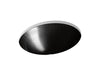 KOHLER K-14218-HD2 Sartorial Herringbone Caxton 19-1/4" oval undermount bathroom sink, no overflow, black sartorial...