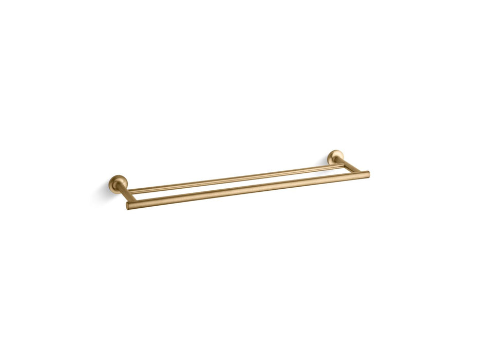 KOHLER K-14375 Purist 24" Double towel bar, vibrant moderne brushed gold