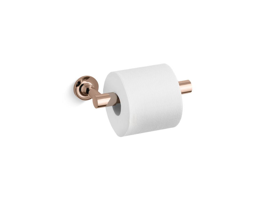 KOHLER K-14377 Purist Pivoting toilet paper holder, vibrant rose gold