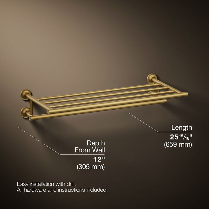KOHLER K-14381 Purist Hotelier, vibrant brushed moderne brass - view 5