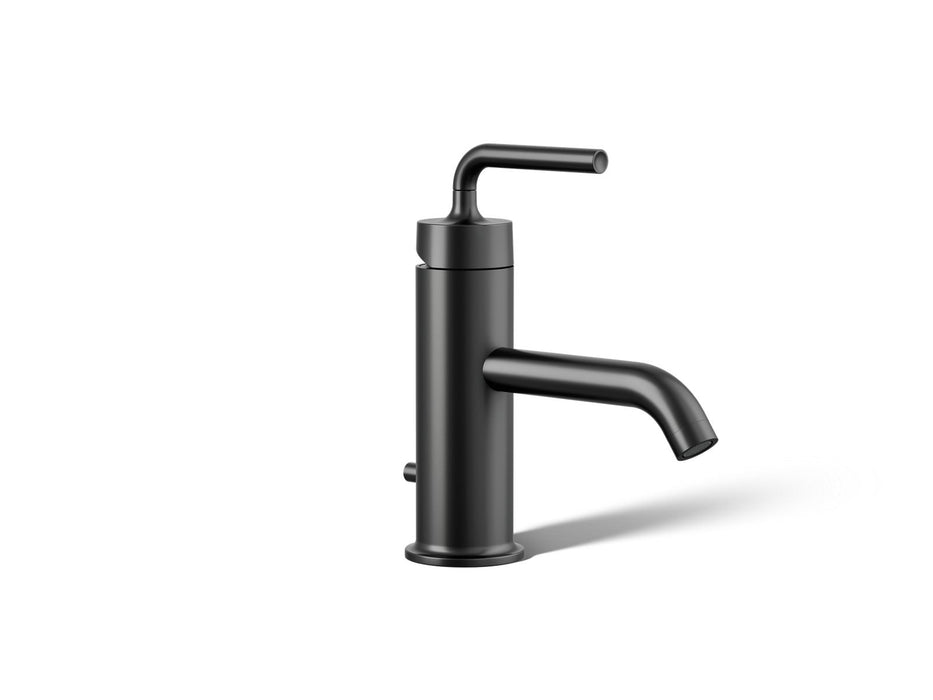 KOHLER K-14402-4A Purist Single-handle bathroom sink faucet with Straight Lever handle, 1.2 gpm, matte black