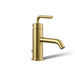 KOHLER K-14402-4A Purist Single-handle bathroom sink faucet with Straight Lever handle, 1.2 gpm, vibrant brushed moderne...