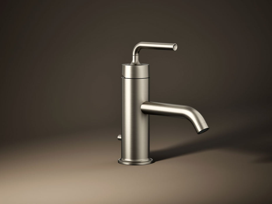 KOHLER K-14402-4A Purist Single-handle bathroom sink faucet with Straight Lever handle, 1.2 gpm, vibrant brushed nickel -...