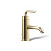 KOHLER K-14402-4A Purist Single-handle bathroom sink faucet with Straight Lever handle, 1.2 gpm, vibrant french gold