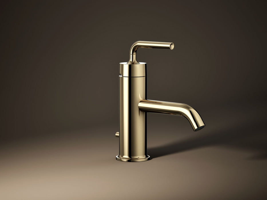 KOHLER K-14402-4A Purist Single-handle bathroom sink faucet with Straight Lever handle, 1.2 gpm, vibrant french gold - view 4