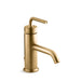 KOHLER K-14402-4A Purist Single-handle bathroom sink faucet with Straight Lever handle, 1.2 gpm, vibrant moderne brushed gold