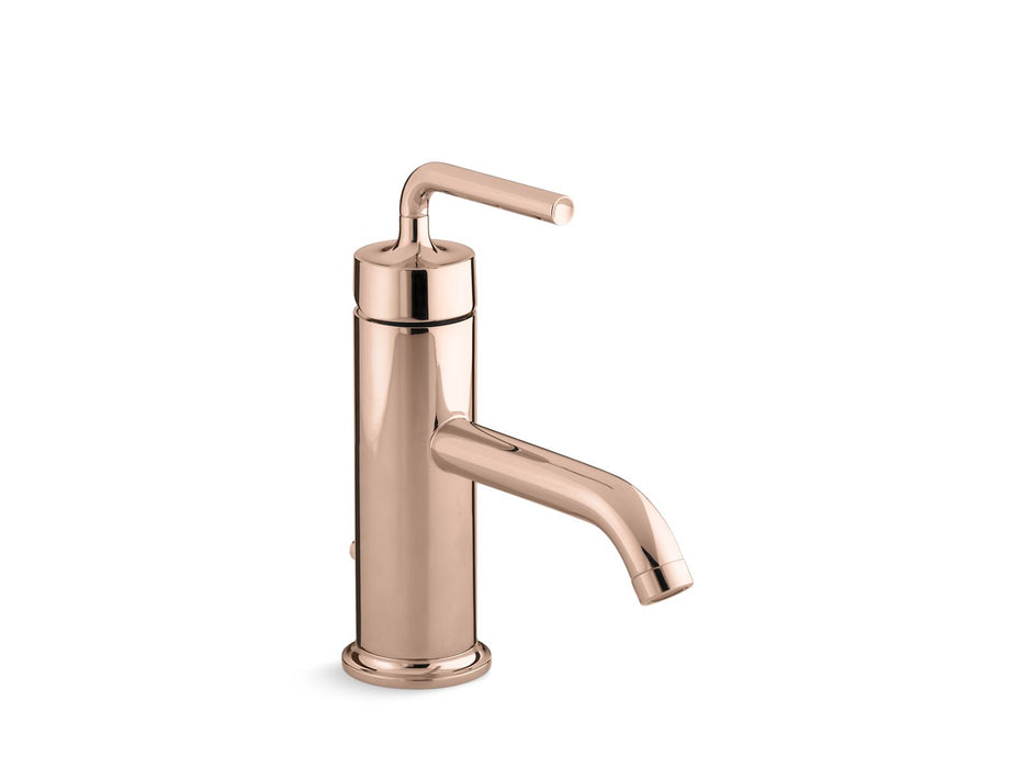 KOHLER K-14402-4A Purist Single-handle bathroom sink faucet with Straight Lever handle, 1.2 gpm, vibrant rose gold