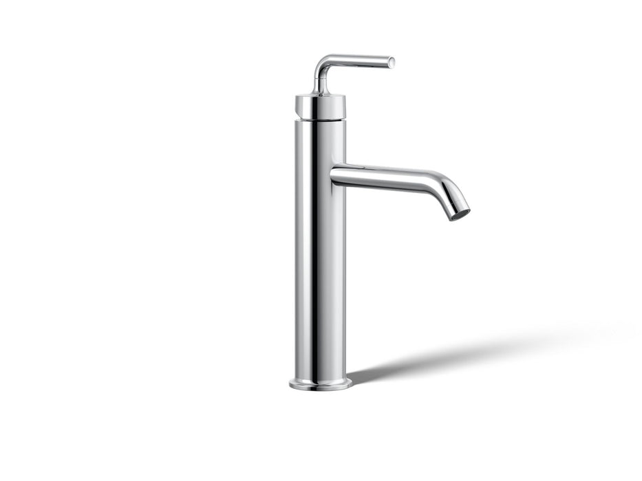 KOHLER K-14404-4A Purist Tall single-handle bathroom sink faucet with Lever handle, 1.2 gpm