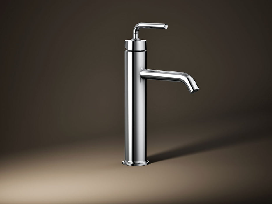 KOHLER K-14404-4A Purist Tall single-handle bathroom sink faucet with Lever handle, 1.2 gpm