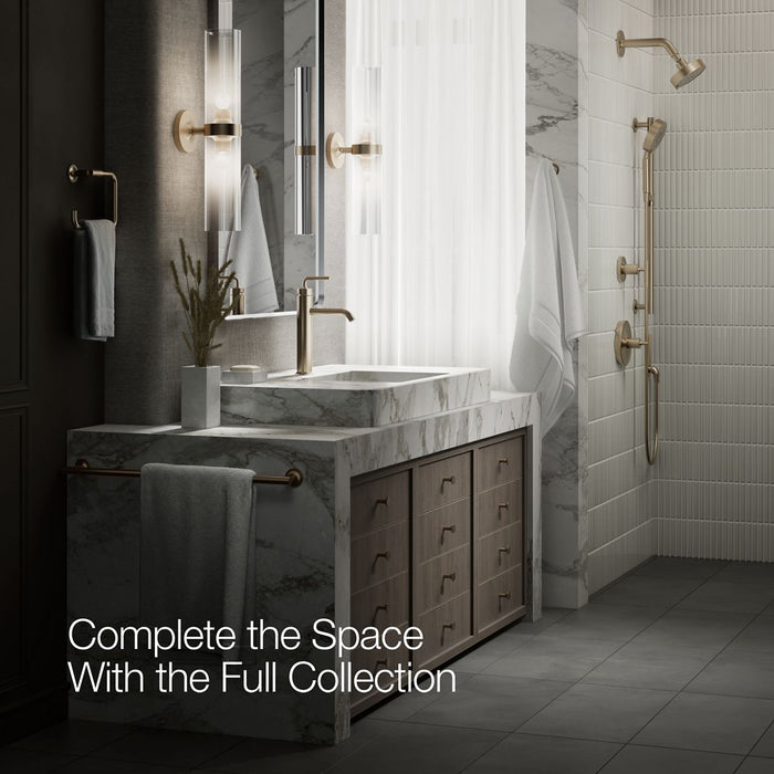 KOHLER K-14404-4A Purist Tall single-handle bathroom sink faucet with Lever handle, 1.2 gpm