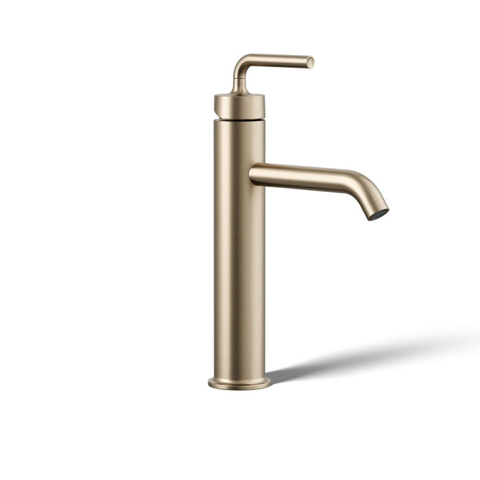 KOHLER K-14404-4A Purist Tall single-handle bathroom sink faucet with Lever handle, 1.2 gpm