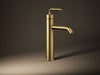KOHLER K-14404-4A Purist Tall single-handle bathroom sink faucet with Lever handle, 1.2 gpm, vibrant brushed moderne...