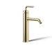 KOHLER K-14404-4A Purist Tall single-handle bathroom sink faucet with Lever handle, 1.2 gpm, vibrant french gold - view 3
