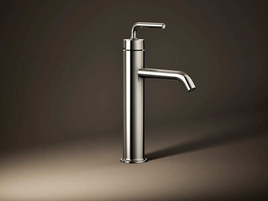 KOHLER K-14404-4A Purist Tall single-handle bathroom sink faucet with Lever handle, 1.2 gpm
