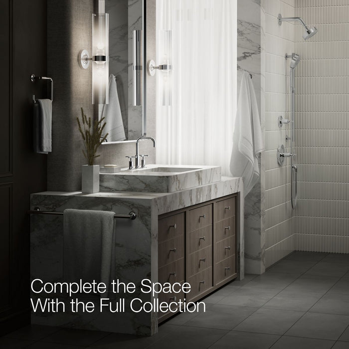 KOHLER K-14406-3 Purist Widespread bathroom sink faucet with Cross handles, 1.2 gpm