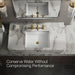 KOHLER K-14406-3 Purist Widespread bathroom sink faucet with Cross handles, 1.2 gpm, vibrant brushed moderne brass - view 3