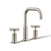 KOHLER K-14406-3 Purist Widespread bathroom sink faucet with Cross handles, 1.2 gpm, vibrant brushed nickel - view 4
