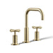 KOHLER K-14406-3 Purist Widespread bathroom sink faucet with Cross handles, 1.2 gpm, vibrant french gold - view 3