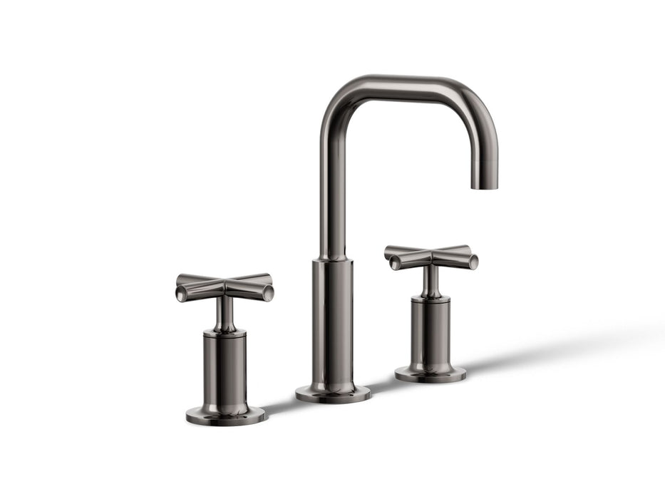 KOHLER K-14406-3 Purist Widespread bathroom sink faucet with Cross handles, 1.2 gpm
