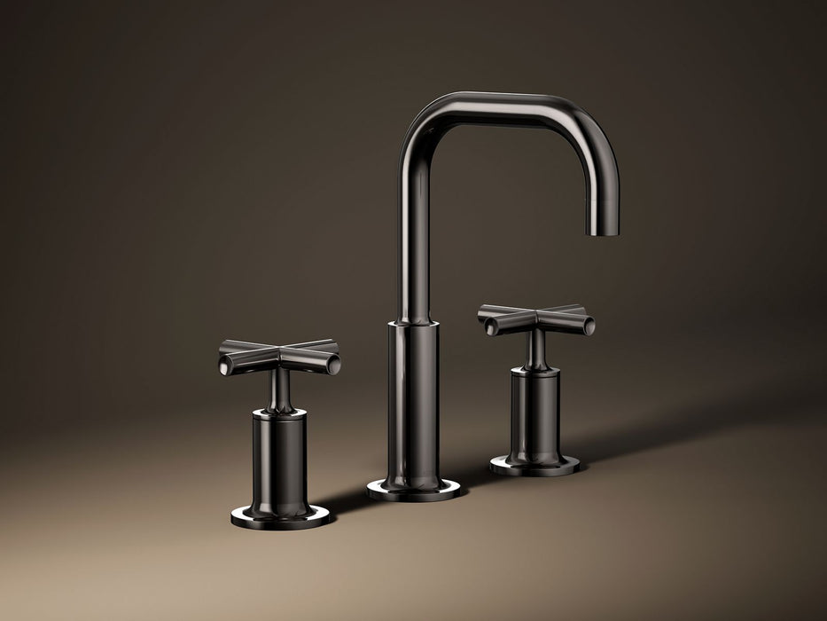 KOHLER K-14406-3 Purist Widespread bathroom sink faucet with Cross handles, 1.2 gpm