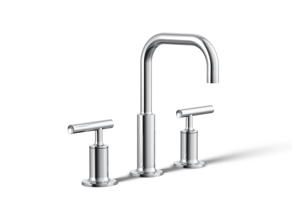 KOHLER K-14406-4 Purist Widespread bathroom sink faucet with Lever handles, 1.2 gpm