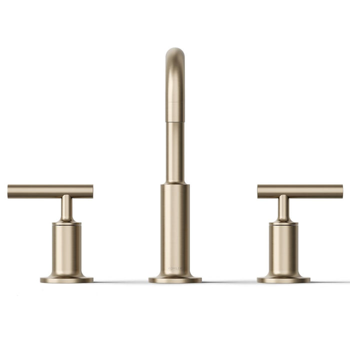KOHLER K-14406-4 Purist Widespread bathroom sink faucet with Lever handles, 1.2 gpm