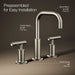 KOHLER K-14406-4 Purist Widespread bathroom sink faucet with Lever handles, 1.2 gpm, vibrant brushed nickel - view 3