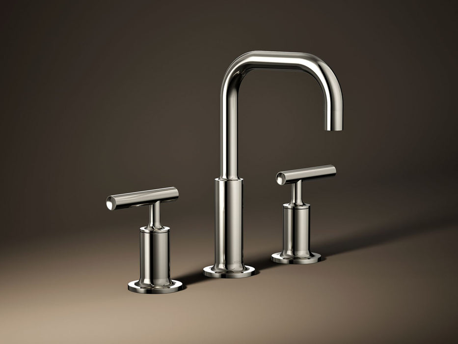 KOHLER K-14406-4 Purist Widespread bathroom sink faucet with Lever handles, 1.2 gpm