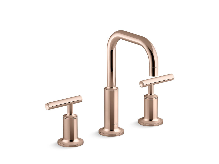 KOHLER K-14406-4 Purist Widespread bathroom sink faucet with Lever handles, 1.2 gpm