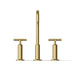 KOHLER K-14408-3 Purist Widespread bathroom sink faucet with Cross handles, 1.2 gpm, vibrant brushed moderne brass - view 3