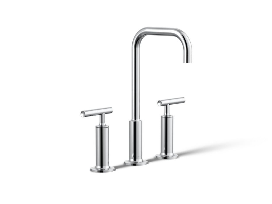 KOHLER K-14408-4 Purist Widespread bathroom sink faucet with Lever handles, 1.2 gpm
