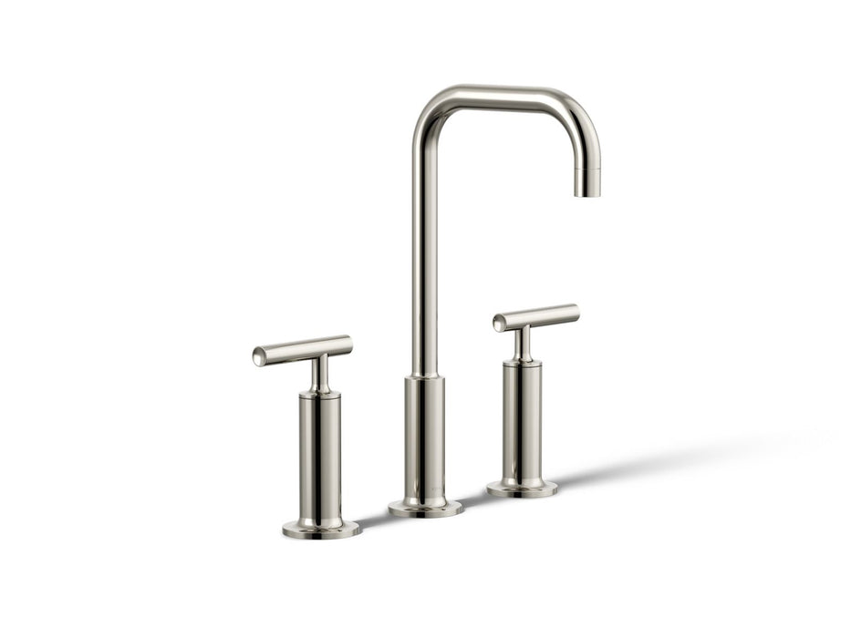 KOHLER K-14408-4 Purist Widespread bathroom sink faucet with Lever handles, 1.2 gpm
