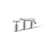 KOHLER K-14410-3 Purist Widespread bathroom sink faucet with Cross handles, 1.2 gpm, polished chrome